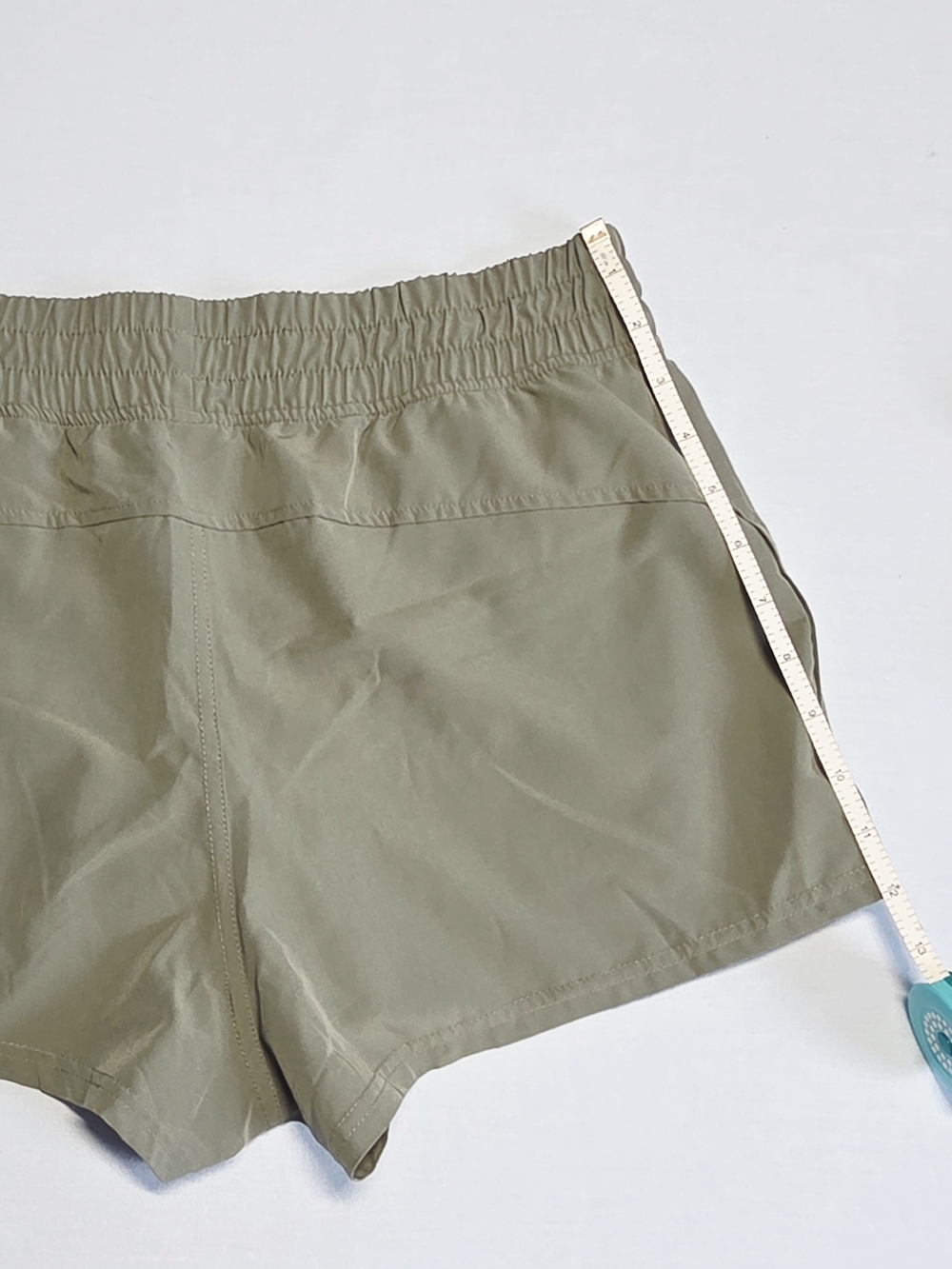 Olive Green Drawstring Shorts - Picture 2 of 3